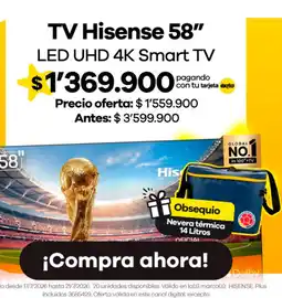 Éxito TV Hisense 58" oferta
