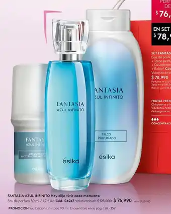 Ésika esika fantasía azul infinito oferta
