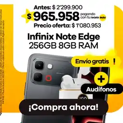 Éxito Infinix Note Edge 256GB 8GB RAM oferta