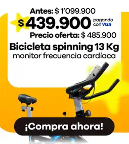 Éxito Bicicleta spinning 13 Kg oferta
