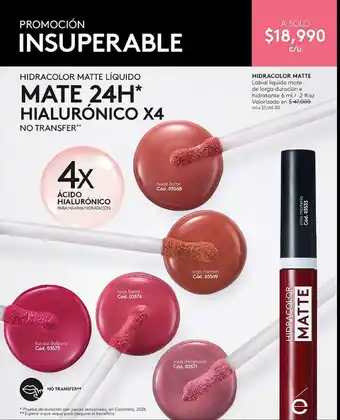 Hidracolor matte líquido mate 24h hialurónico x4