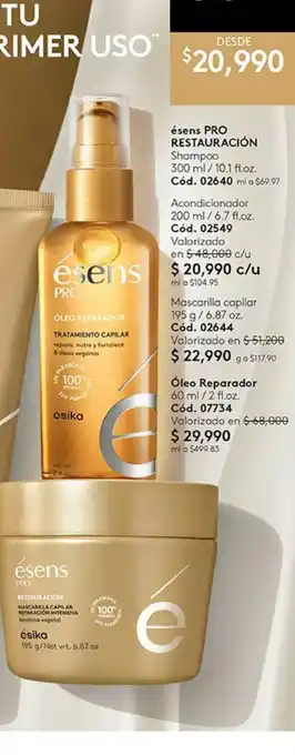 Ésika ésens PRO RESTAURACIÓN oferta