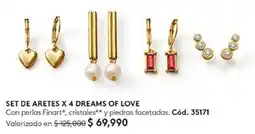 Ésika Set de aretes x 4 dreams of love oferta