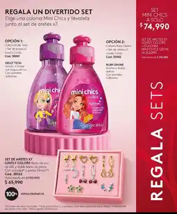 Ésika Mini chics colonia y set de aretes oferta
