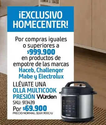 Haceb, challenger, mabe y electrolux olla multicook presión würden