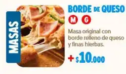 Domino's Pizza Masas borde de queso oferta