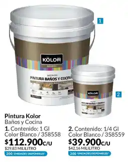Homecenter Kolor pintura baños y cocina oferta