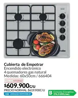 Homecenter Mabe cubierta de empotrar oferta