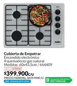 Homecenter Mabe cubierta de empotrar oferta
