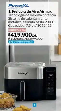 Homecenter PowerXL freidora de aire airmax oferta