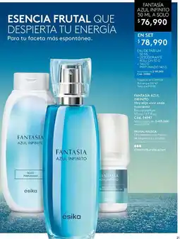 Ésika Ésika fantasía azul infinito oferta