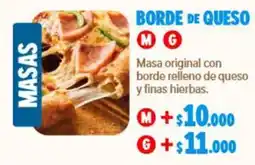 Domino's Pizza Masas borde de queso oferta