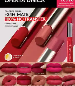 Ésika Colorfix barra +24h mate oferta