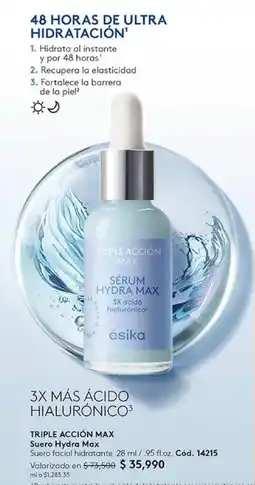 Ésika Ésika triple acción max sérum hydra max oferta
