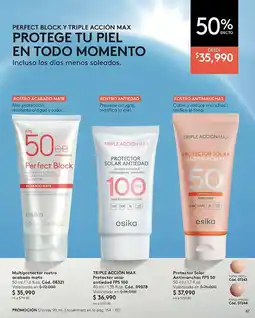 Ésika Perfect block y triple acción max oferta