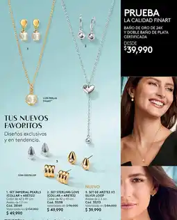 Ésika Baño de oro de 24k y doble baño de plata certificada oferta