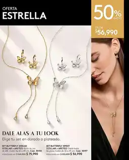 Ésika Joyeria collar con colgante mariposa oferta