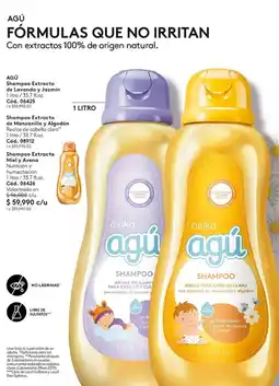 Ésika Agú shampoo extracto de lavanda y jazmin oferta
