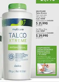 Ésika multicare talco xtreme oferta