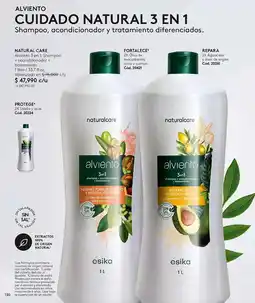 Ésika Natural Care alviento 3 en 1 shampoo + acondicionador + tratamiento oferta