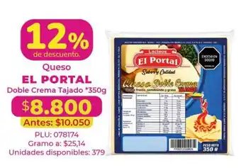 Belalcazar El Portal Queso Doble Crema Tajado oferta