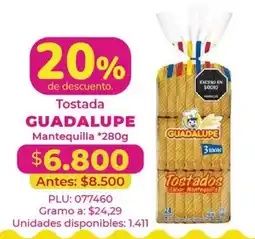 Belalcazar Guadalupe tostada mantequilla oferta