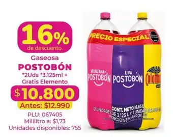 Belalcazar Postobón gaseosa oferta