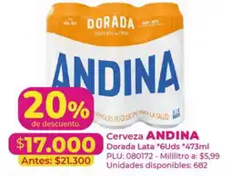 Belalcazar Andina cerveza dorada oferta