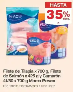 Makro Pesco filete de tilapia filete de salmón camarón oferta