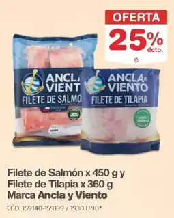 Makro Ancla y Viento filete de salmón filete de tilapia oferta