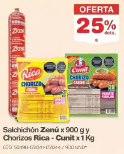 Makro Zenú salchichón chorizo Rica chorizo Cunit oferta