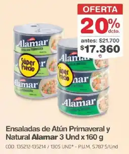 Makro Alamar ensaladas de atún primaveral y natural al natural oferta