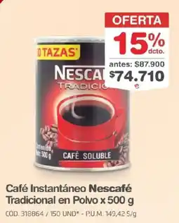 Makro Nescafé Café Instantáneo Tradicional en Polvo oferta