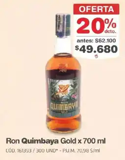 Makro Ron Quimbaya Gold oferta