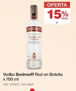 Makro Vodka Smirnoff Red oferta