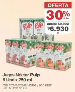 Makro Jugos Néctar Pulp oferta