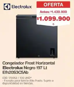 Makro Electrolux Congelador Frost Horizontal Negro 197 Lt oferta