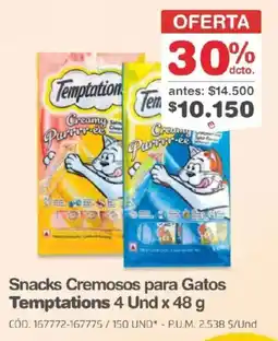 Makro Temptations Snacks Cremosos para Gatos oferta
