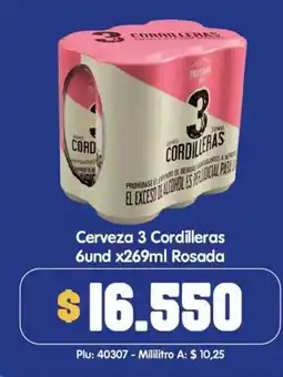 Surtifamiliar 3 cordilleras cerveza rosada oferta