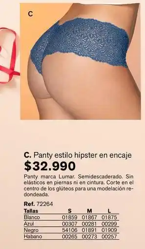 Estilo - panty estilo hipster en encaje