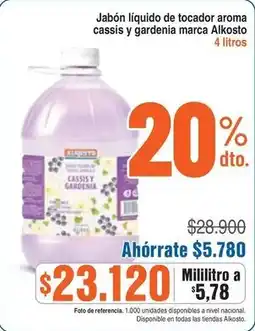 Alkosto Alkosto jabón líquido de tocador aroma cassis y gardenia oferta
