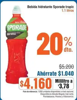 Alkosto Sporade - bebida hidratante oferta