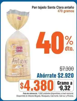 Alkosto Santa clara - pan tajado oferta