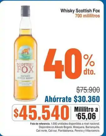 Alkosto Fox - whisky scottish oferta