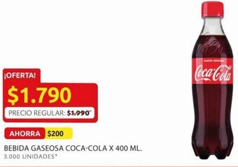 Ara Bebida Gaseosa Coca-Cola x 400ml oferta