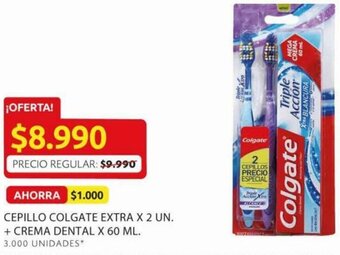 Ara Cepillo Colgate Extra x 2Un + Crema Dental x 60ml oferta