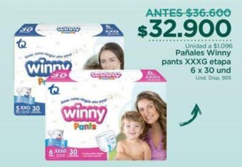 FarmaTodo Pañales Winny Pants Etapa 6 XXXG 30 und oferta