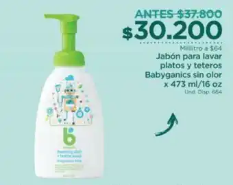 FarmaTodo Jabón para Lavar Platos y Teteros Babyganics Sin Olor 473ml/16oz oferta