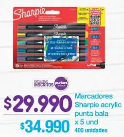 Jumbo Sharpie Marcadores acrylic punta bala oferta