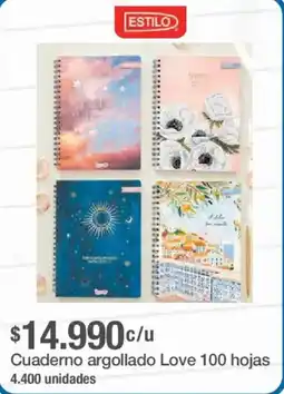 Jumbo Estilo cuaderno argollado love oferta